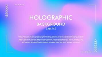 Vektor holographisch Blau und Rosa Hintergrund