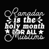 Ramadan Zitate T-Shirt Design vektor