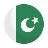 Kreis pakistanisch Flagge Symbol. Vektor. vektor