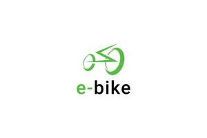 elektrisk cykel logotyp vektor ikon illustration