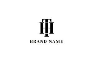 Brief t und h Monogramm Logo Vektor Symbol Illustration