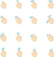 handgester ikoner set vektor