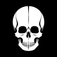 skalle ben skelett logotyp enkel svart tatuering vektor