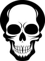 skalle ben skelett logotyp enkel svart tatuering pirat vektor