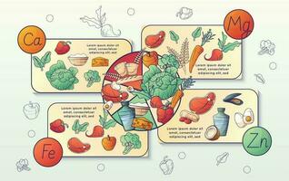 mikro element dietologi infographics vektor