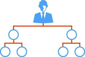 företags- organisation Diagram med företag människor ikon vektor