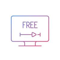 gratis video streaming gradient linjär vektor ikon