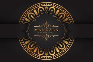 goldener Mandala Hintergrund vektor