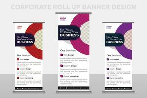 Roll-up-Banner-Design vektor