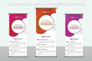 Roll-up-Banner-Design vektor