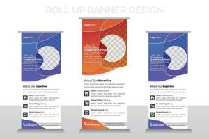 Roll-up-Banner-Design vektor