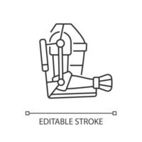 Exoskelett schwarzes Glyphensymbol vektor