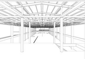 3d Illustration von Gebäude Struktur vektor