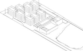 3D-Darstellung des Bauvorhabens vektor