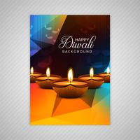 Nette Broschüre für diwali Schablone buntes diwali vektor