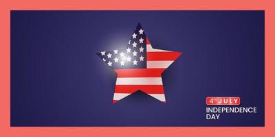 Happy 4. Juli USA Unabhängigkeitstag Feier Hintergrund vektor