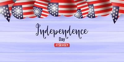 glad 4 juli usa självständighetsdagen firande bakgrund vektor
