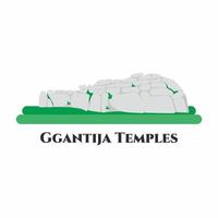 Ggantija-Tempel eines der ältesten freistehenden Monumente der Welt vektor