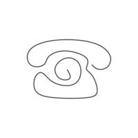 durchgehend eine Zeile des Vintage-Telefonsymbols vektor