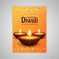 Dekorativ diwali hälsningskort mall design vektor