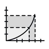 matematik utbildning skola vetenskap infografisk grafisk linje och fyll stil ikon vektor