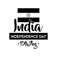 Indien-Unabhängigkeitstag-Feier mit Flaggen-Silhouette-Stil vektor