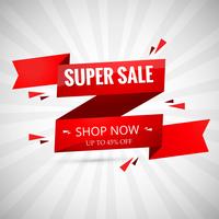 Super Sale Banner Design. Vektor illustration