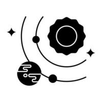 modern Design Symbol von Solar- System vektor