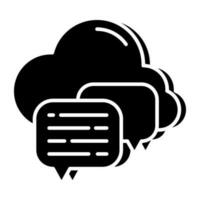 moderne Designikone des Cloud-Chats vektor