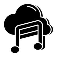 ein Icon-Design von Cloud-Musik vektor