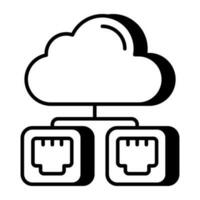perfekt design ikon av moln hamnar vektor