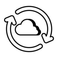 Einzigartiges Design-Symbol des Cloud-Updates vektor