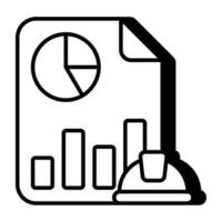 modern Design Symbol von Arbeit Analytik vektor