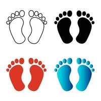 abstrakt Baby Fußabdruck Silhouette Illustration vektor