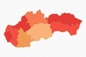 färgrik slovakia dividerat Karta illustration vektor