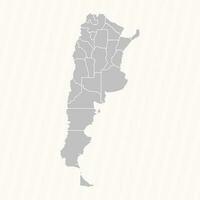 detailliert Karte von Argentinien mit Zustände und Städte vektor