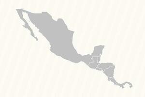 detailliert Karte von zentral Amerika mit Länder vektor