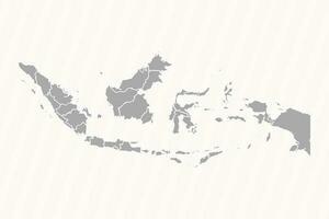 detailliert Karte von Indonesien mit Zustände und Städte vektor