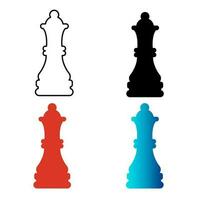 abstrakt schack drottning silhuett illustration vektor