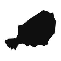 abstrakt Silhouette Niger einfach Karte vektor
