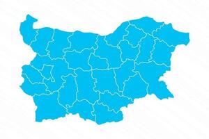 eben Design Karte von Bulgarien mit Einzelheiten vektor