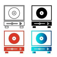 abstrakt DVD Spieler Silhouette Illustration vektor