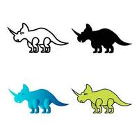 abstrakt eben Centrosaurus Dinosaurier Silhouette Illustration vektor