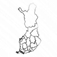 Hand gezeichnet Finnland Karte Illustration vektor