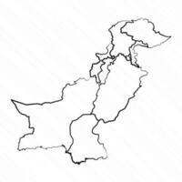 Hand gezeichnet Pakistan Karte Illustration vektor