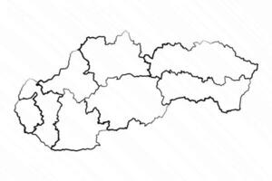 Hand gezeichnet Slowakei Karte Illustration vektor