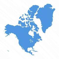 Vektor einfach Karte von Norden Amerika Land