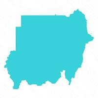 Vektor einfach Karte von Sudan Land