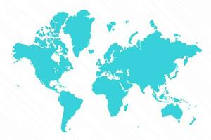 Vektor einfach Karte von Welt Land