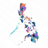 Mehrfarbig Karte von Philippinen mit Provinzen vektor